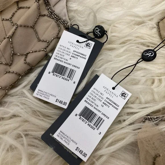 ADRIANNA PAPELL Sleeveless Beaded Short Dress - Picture 6 of 13